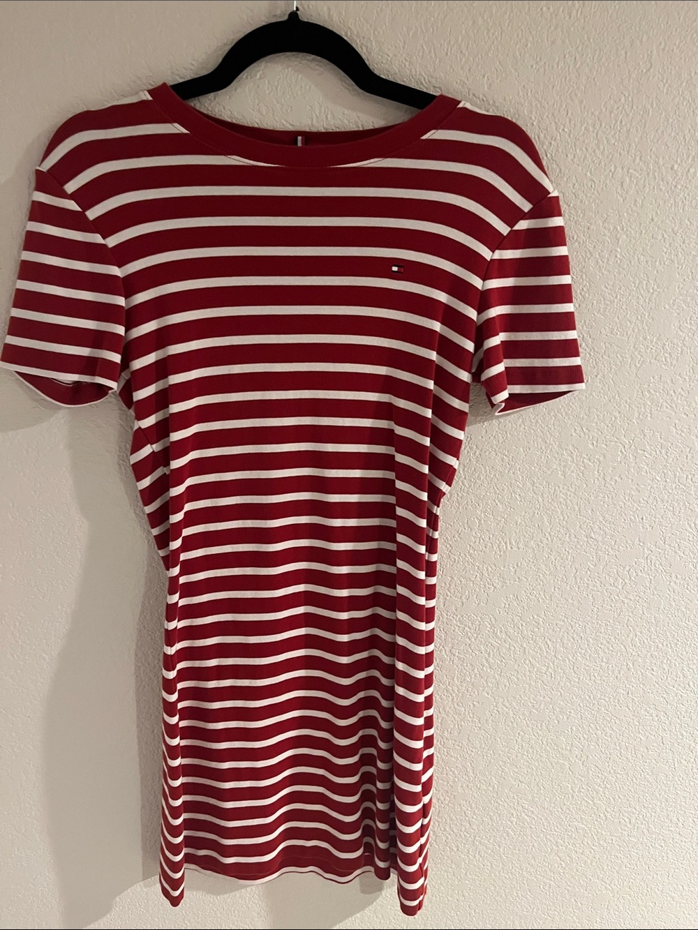 Tommy Hilfiger Red and White Striped Mini Dress